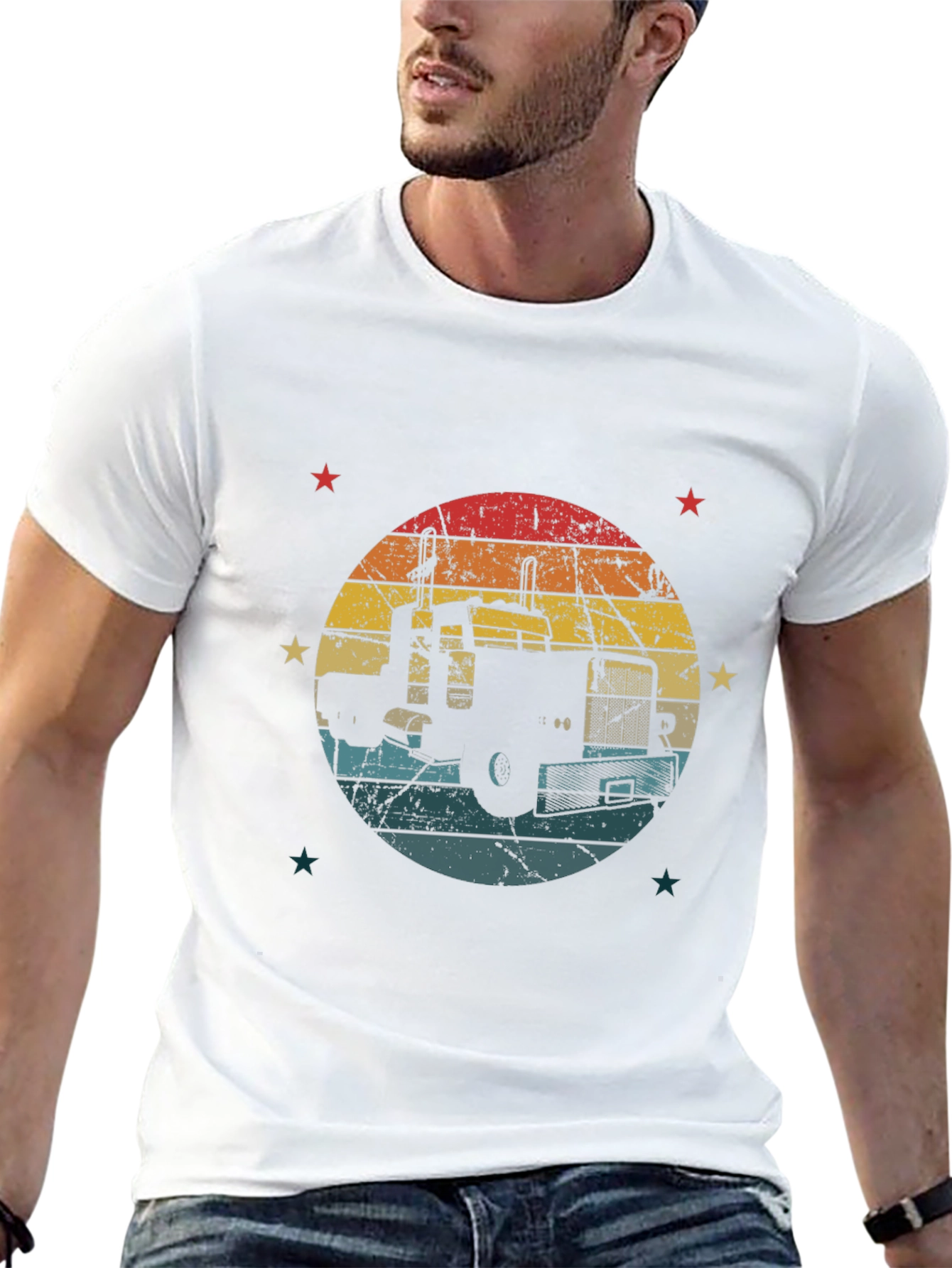 Retro Truck Graphic Tee - Black