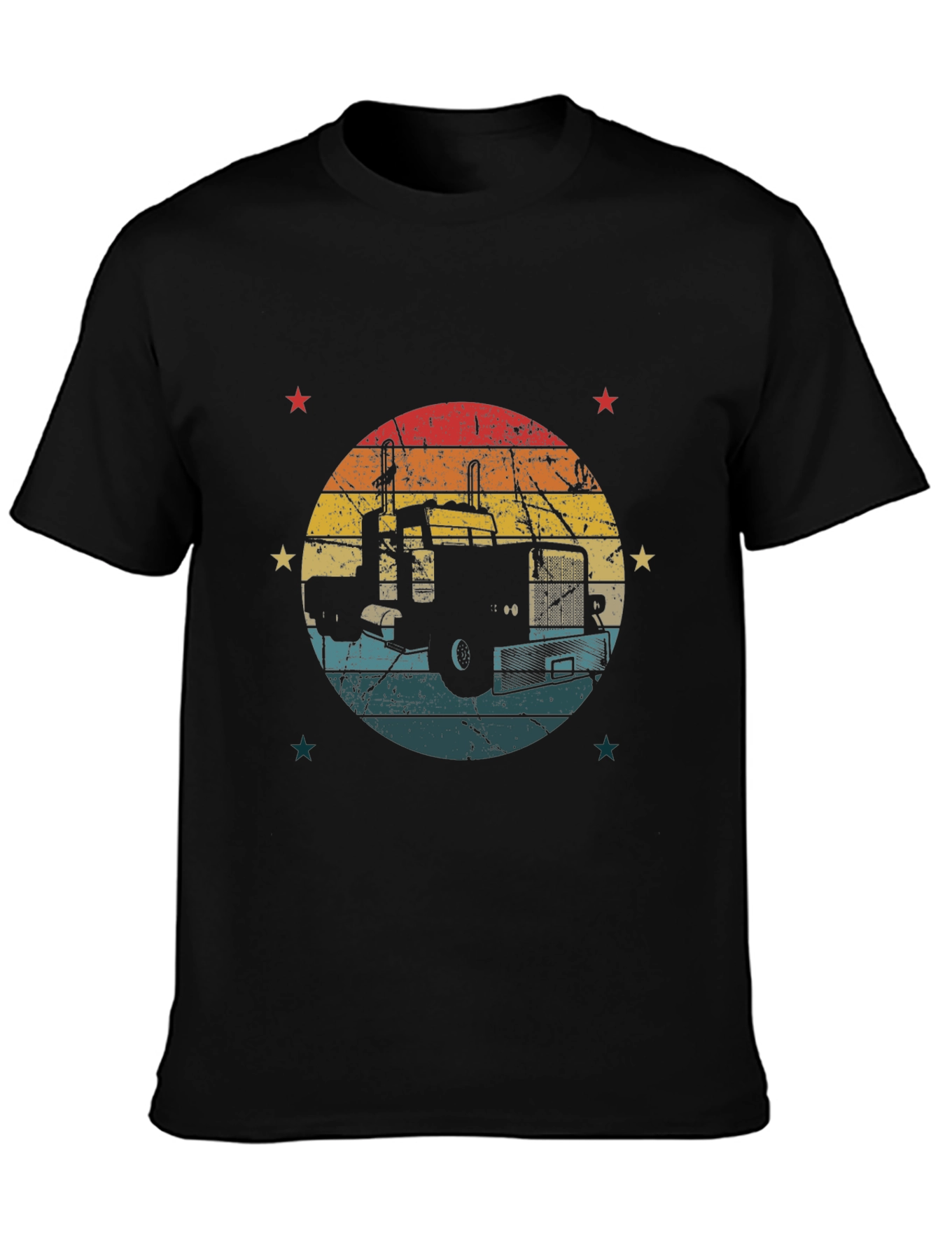 Retro Truck Graphic Tee - Black