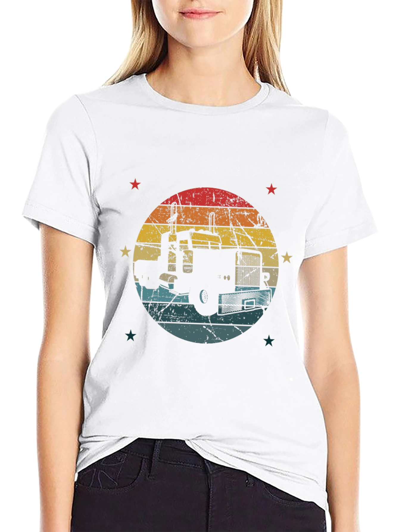 Retro Truck Graphic Tee - Black