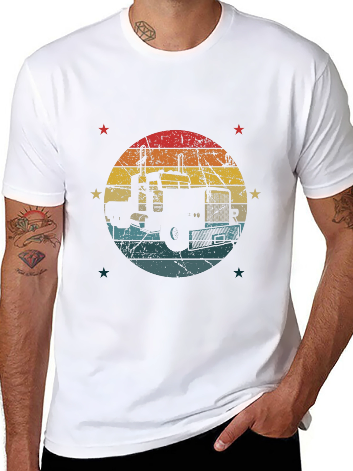 Retro Truck Graphic Tee - Black