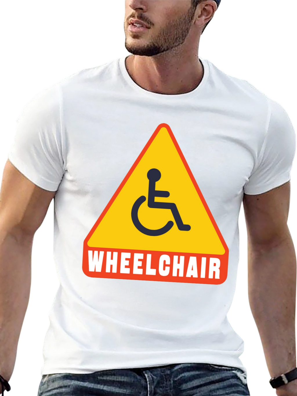 Wheelchair Sign Graphic T-Shirt - Unisex Black Tee