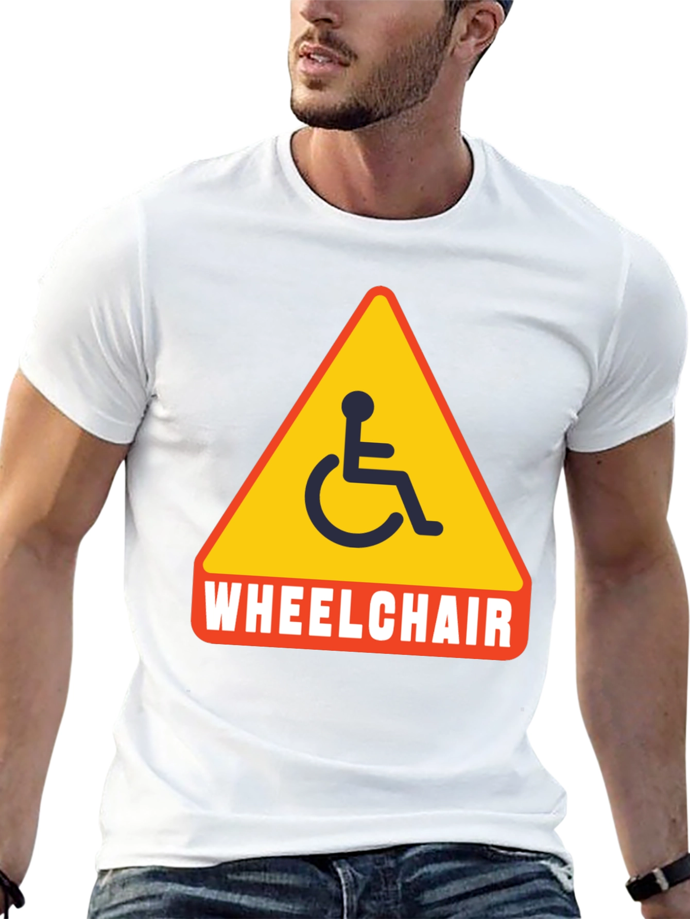Wheelchair Sign Graphic T-Shirt - Unisex Black Tee