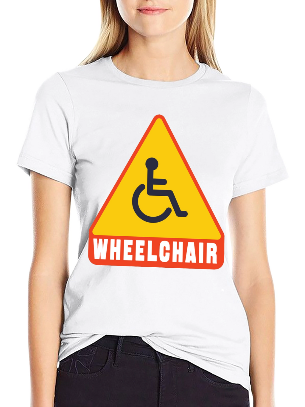 Wheelchair Sign Graphic T-Shirt - Unisex Black Tee