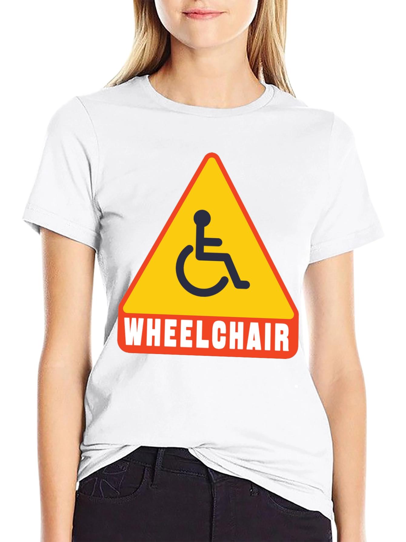 Wheelchair Sign Graphic T-Shirt - Unisex Black Tee
