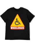Wheelchair Sign Graphic T-Shirt - Unisex Black Tee