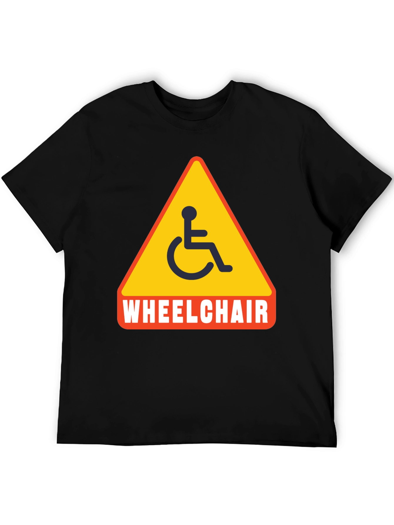Wheelchair Sign Graphic T-Shirt - Unisex Black Tee