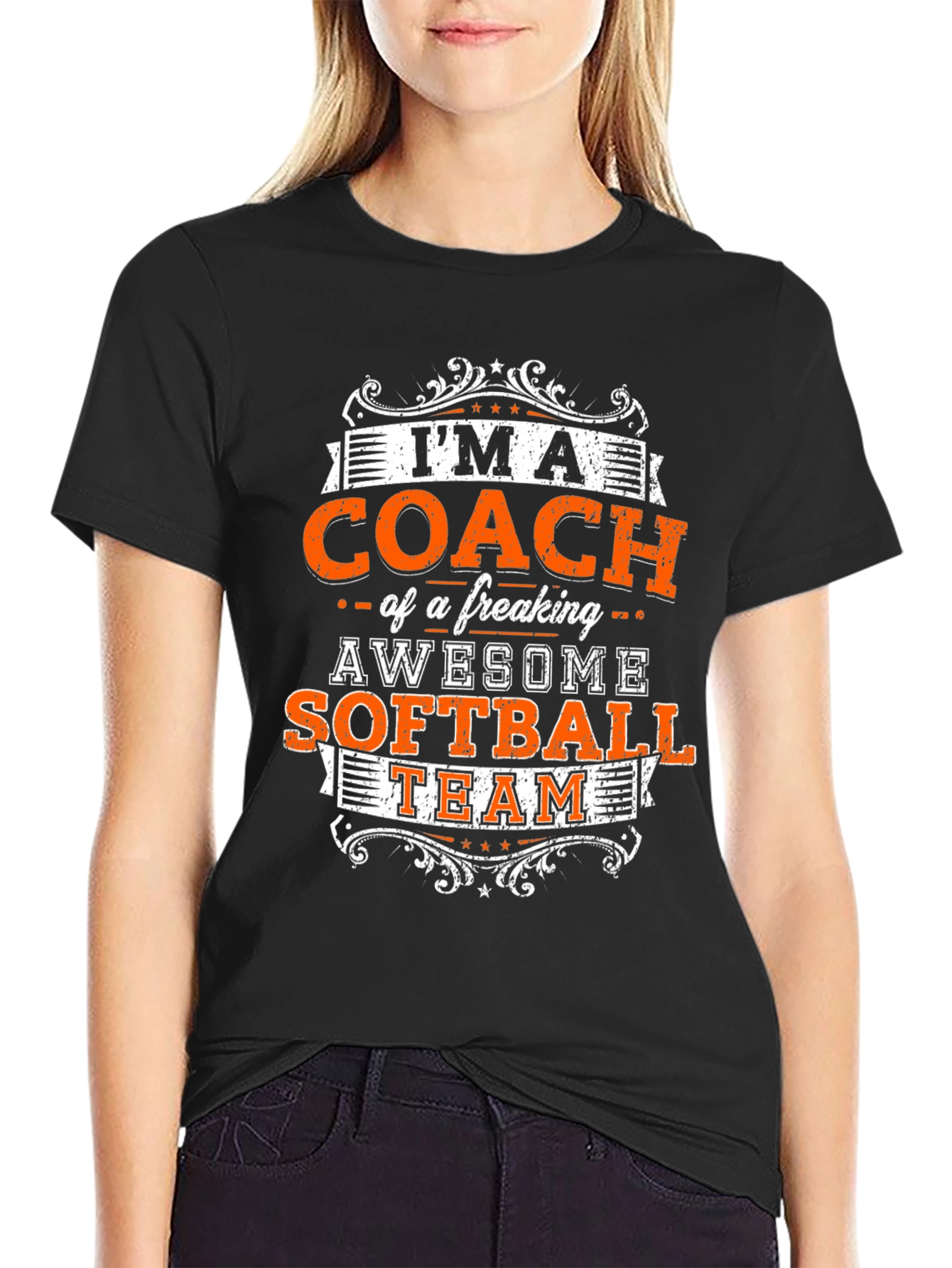 Awesome Softball Coach Graphic Tee