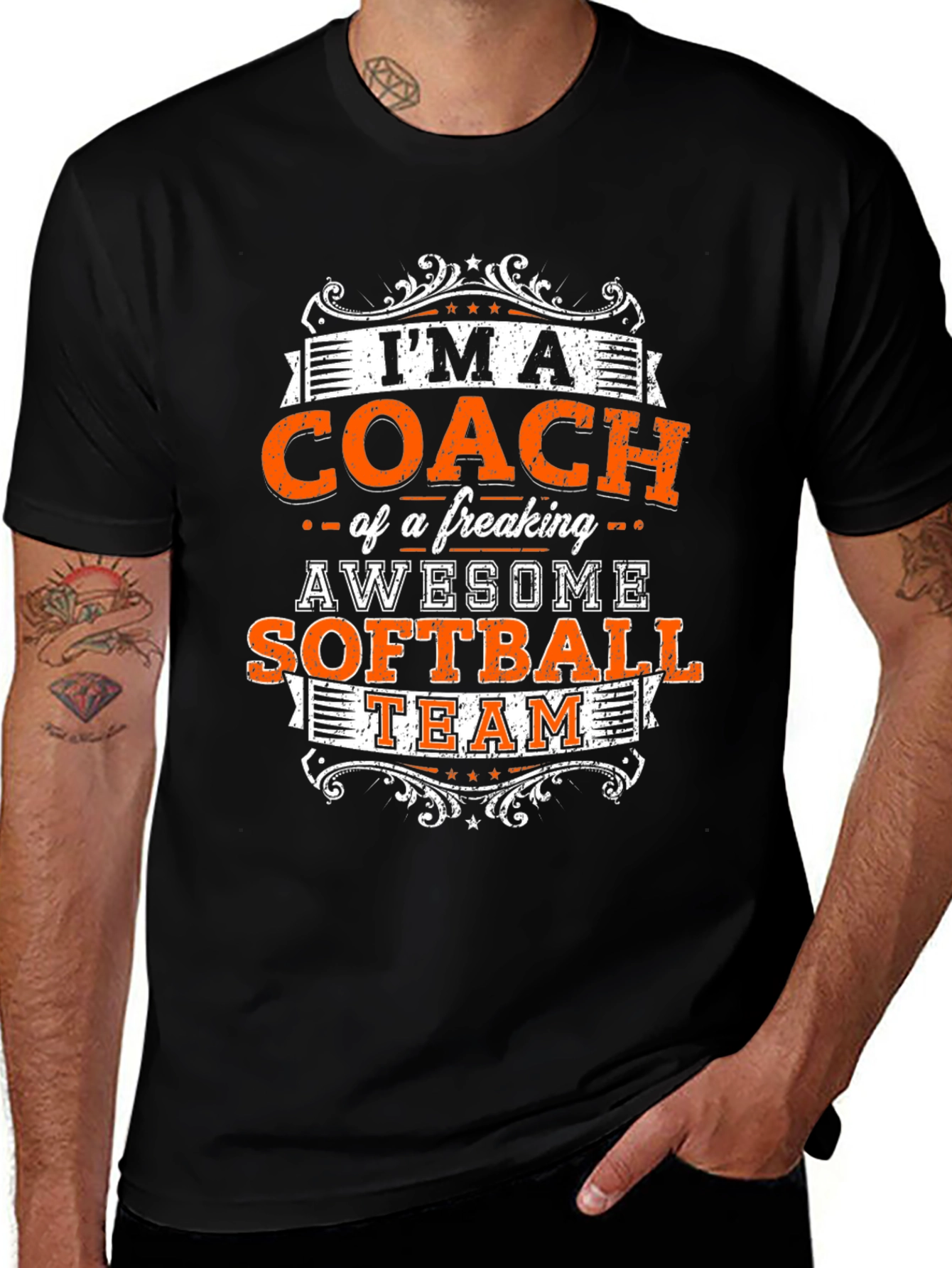 Awesome Softball Coach Graphic Tee