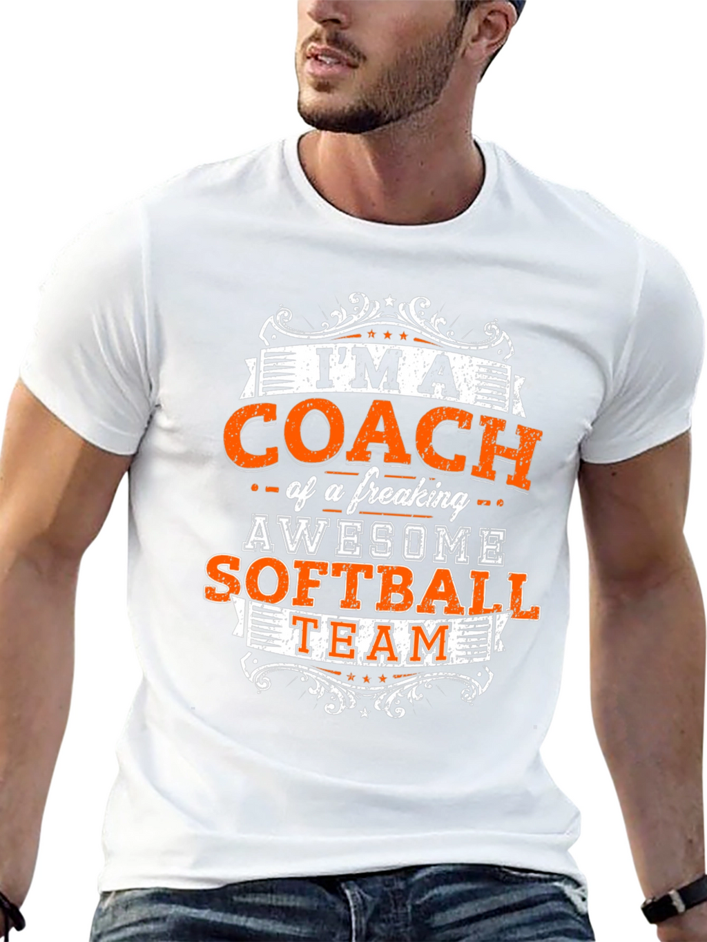 Awesome Softball Coach Graphic Tee