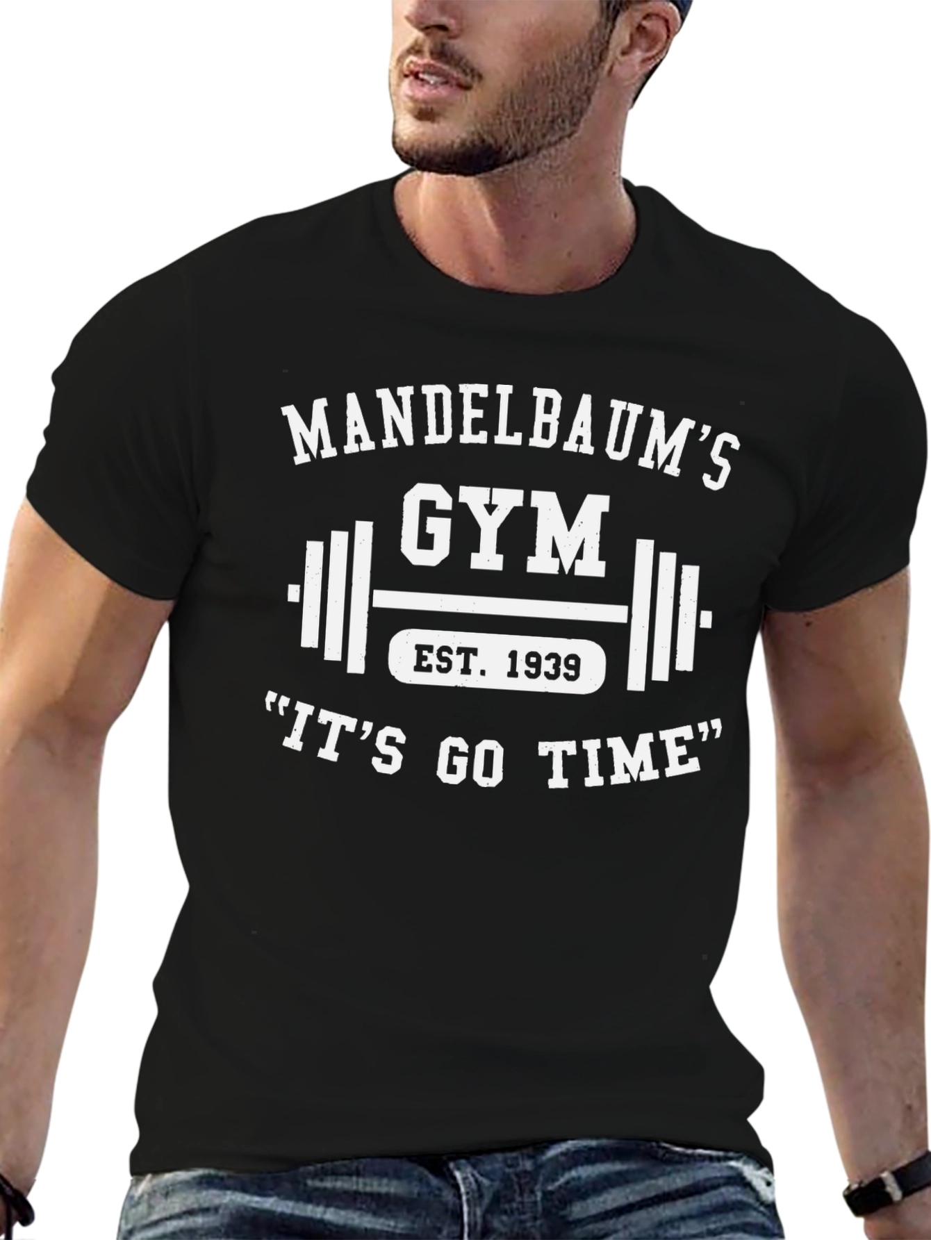 Mandelbaums Gym Black T-Shirt - Its Go Time!