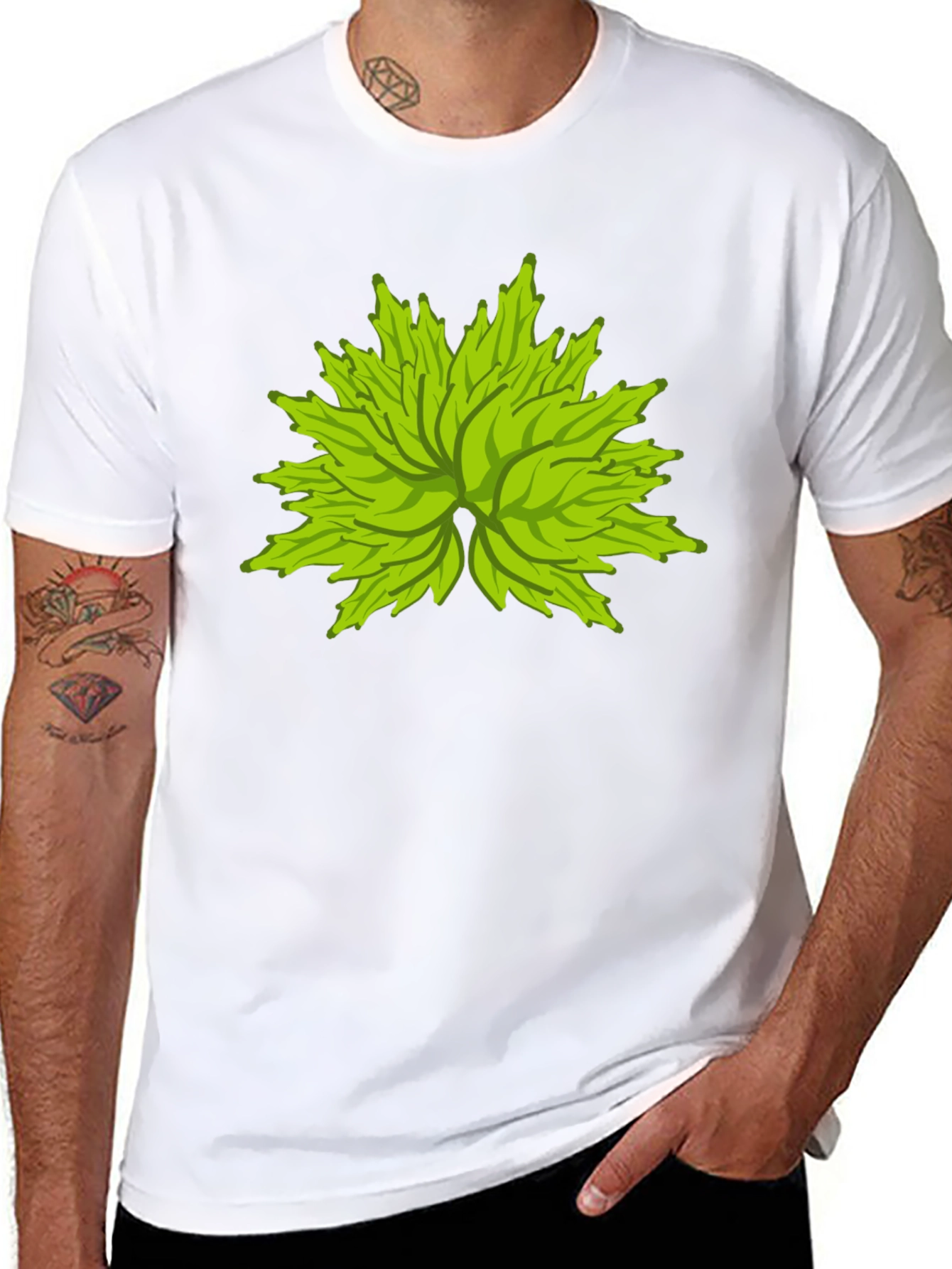 Green Leaf Burst Graphic Tee