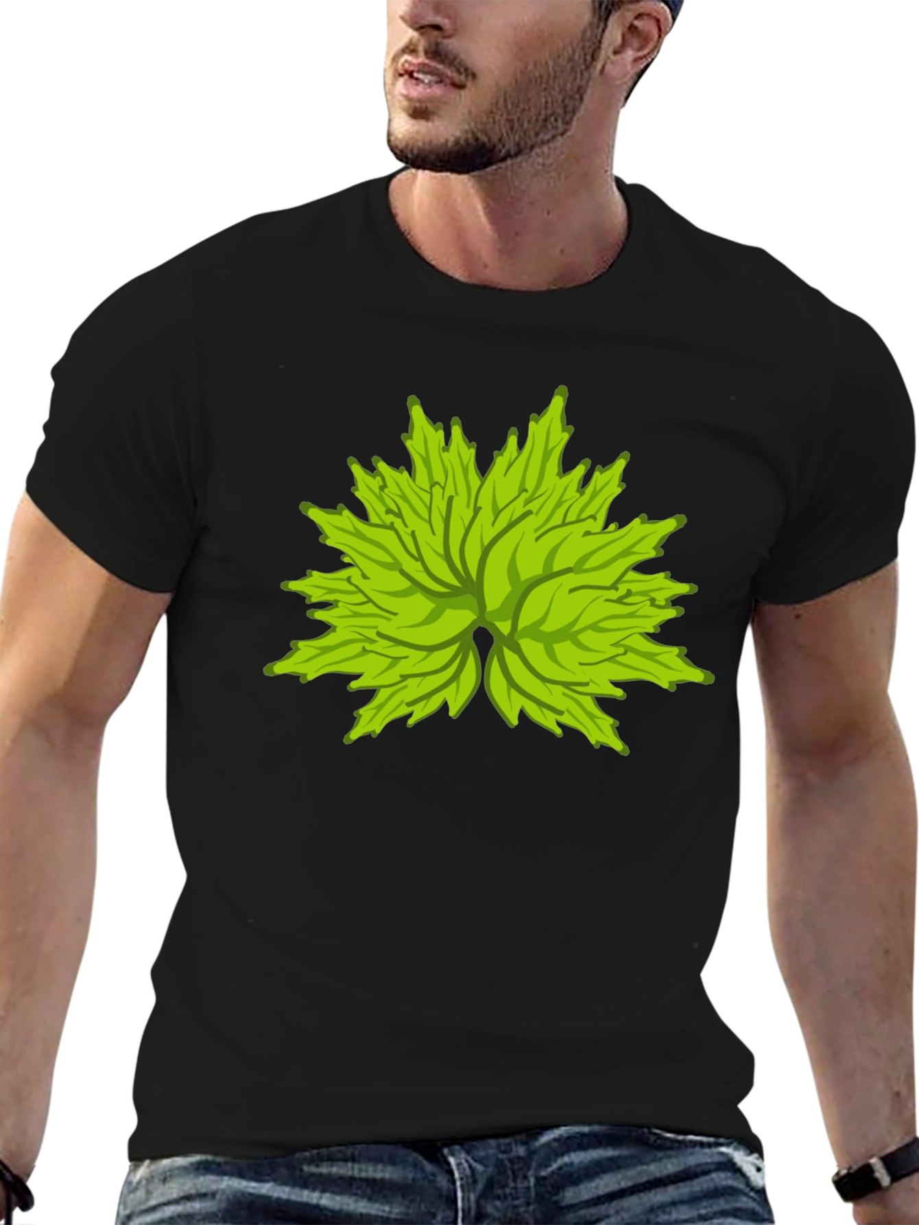 Green Leaf Burst Graphic Tee
