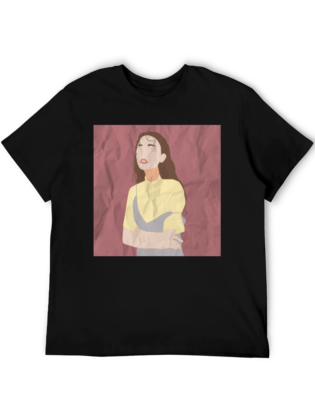Abstract Woman Graphic Tee - Unisex Black T-Shirt
