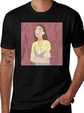 Abstract Woman Graphic Tee - Unisex Black T-Shirt