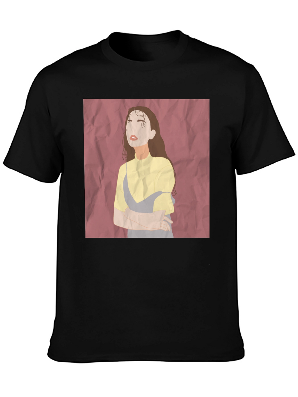 Abstract Woman Graphic Tee - Unisex Black T-Shirt