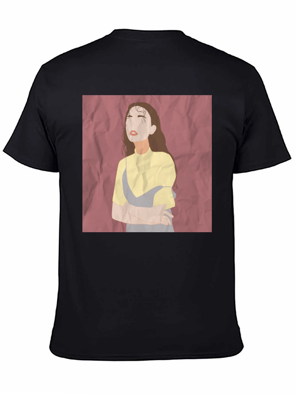 Abstract Woman Graphic Tee - Unisex Black T-Shirt