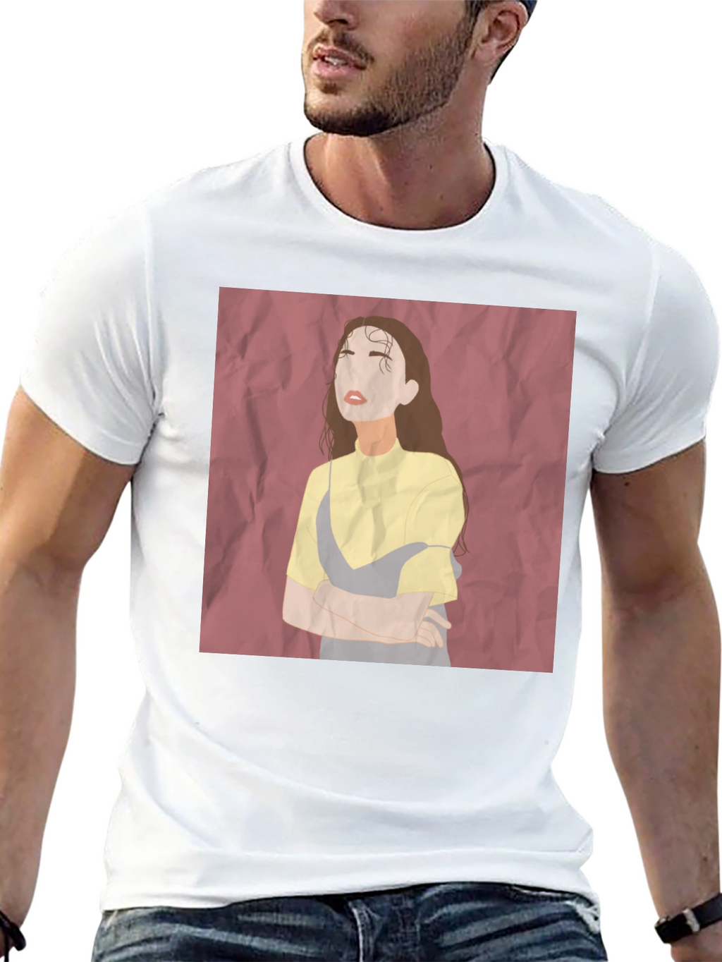 Abstract Woman Graphic Tee - Unisex Black T-Shirt