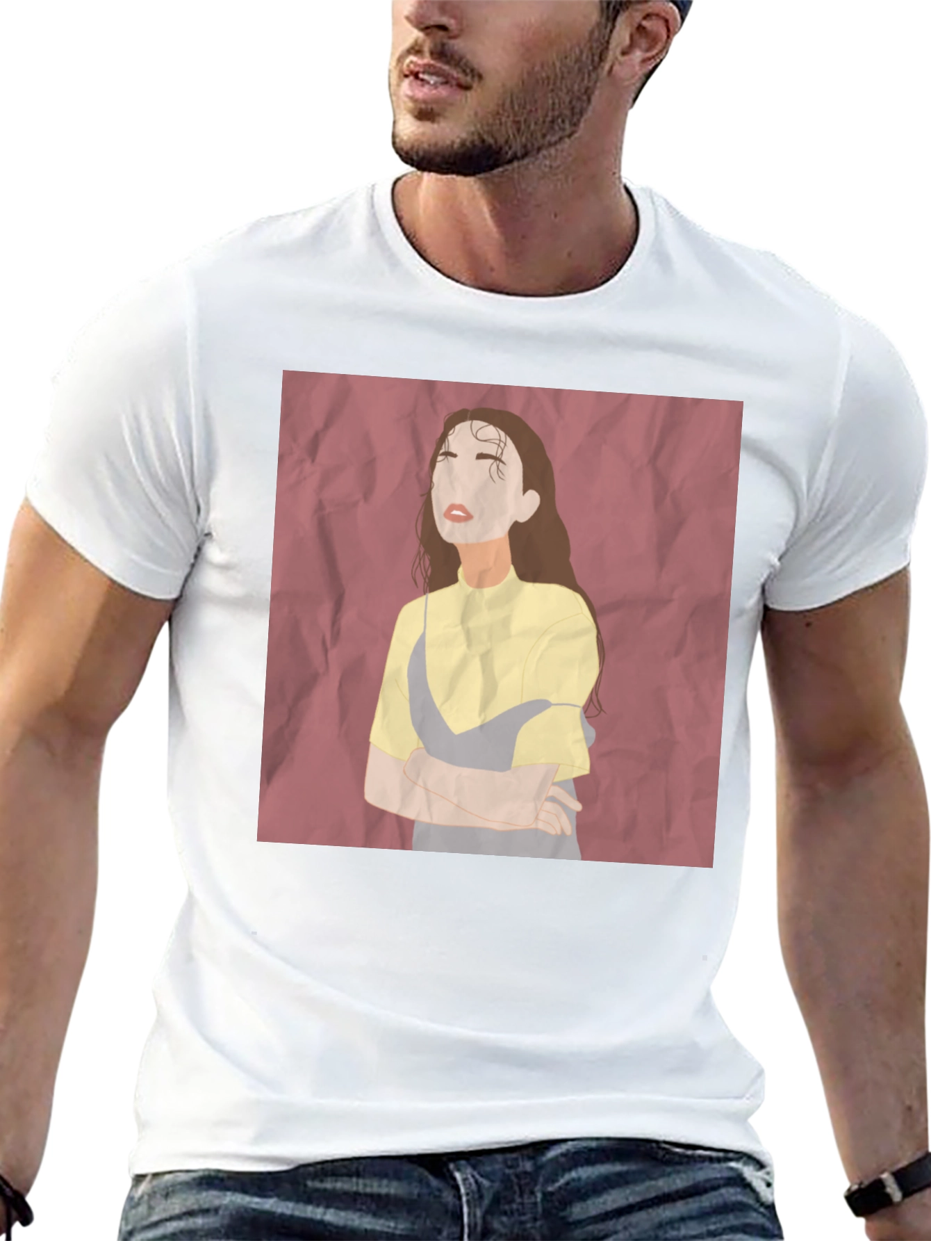 Abstract Woman Graphic Tee - Unisex Black T-Shirt