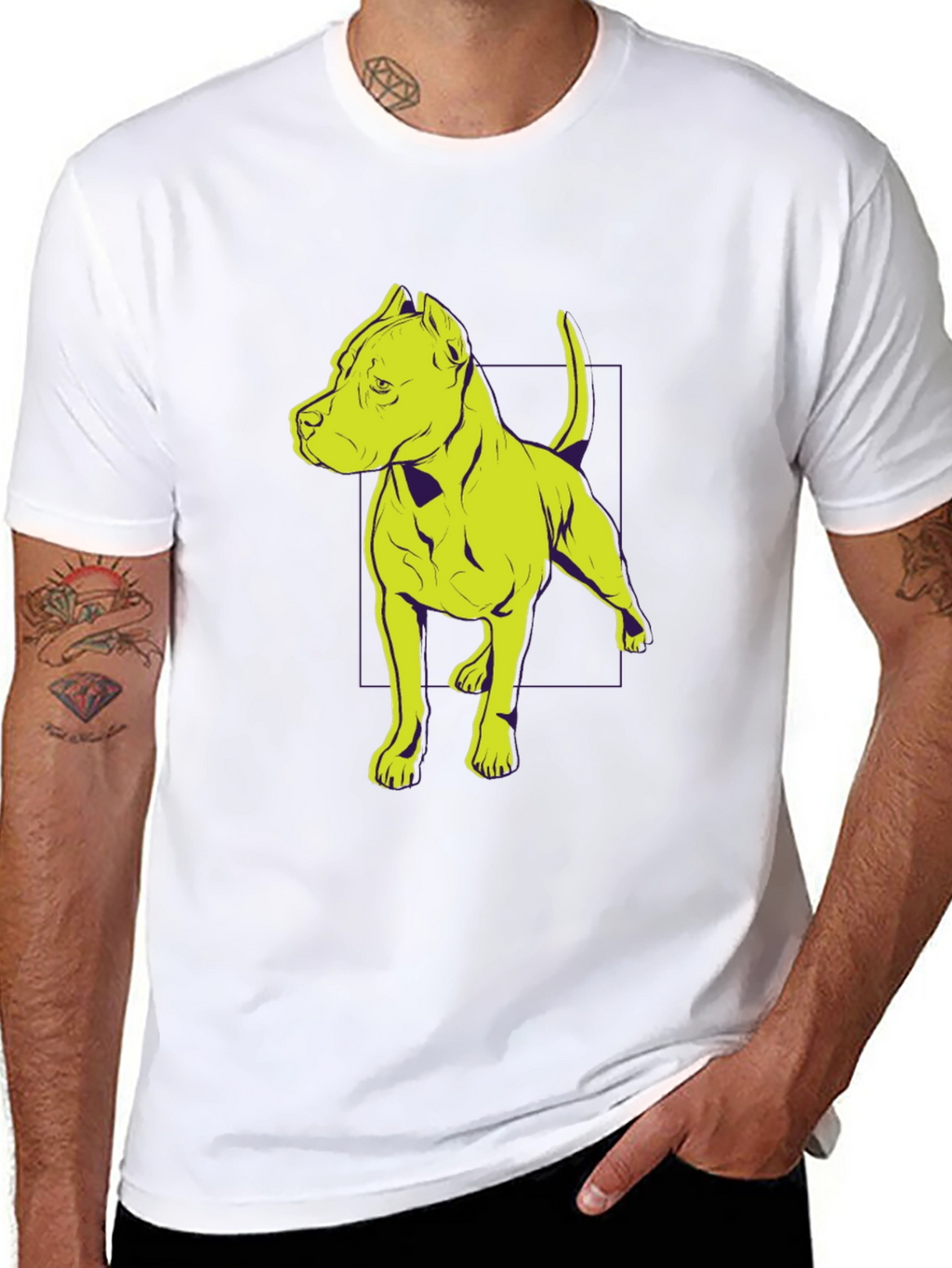 Cool Dog Graphic T-Shirt - Black Crew Neck Tee