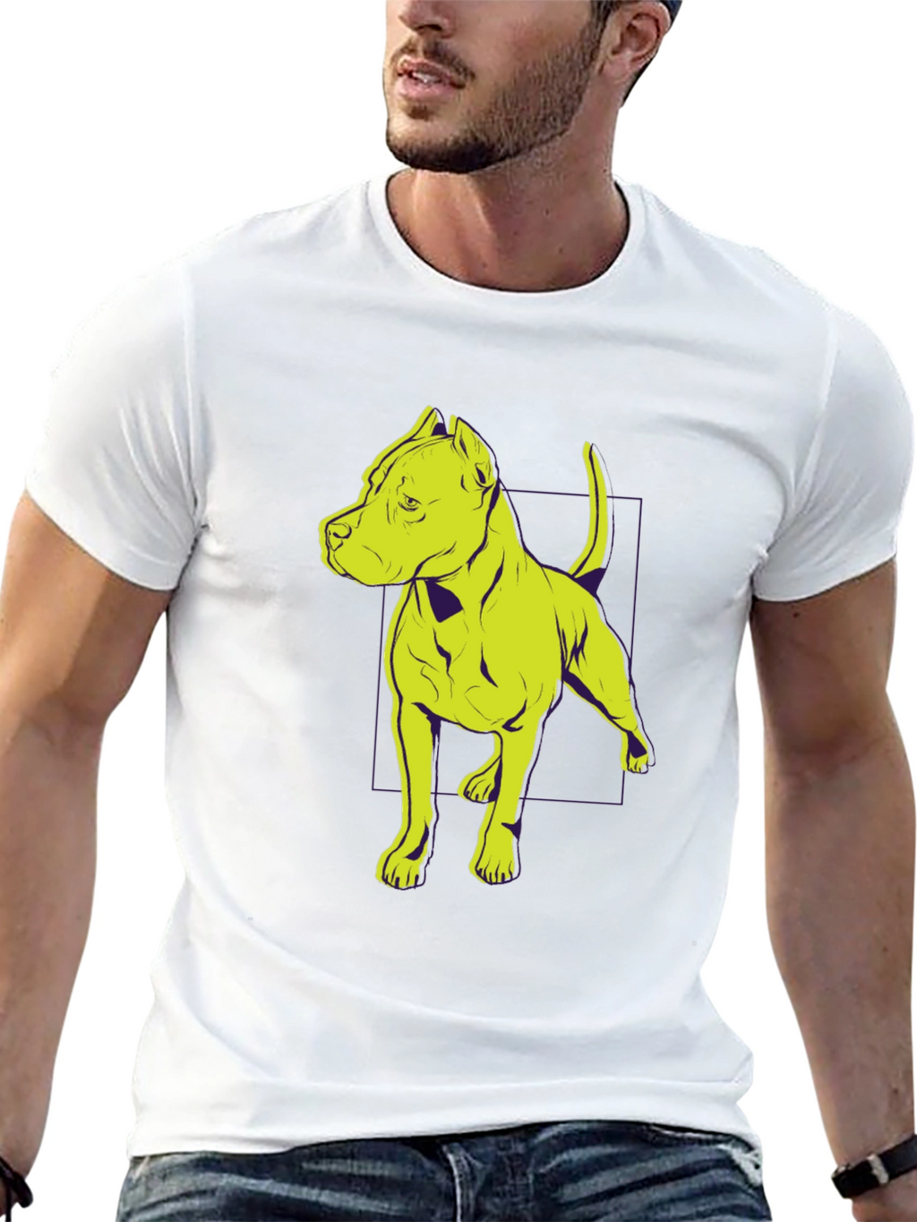 Cool Dog Graphic T-Shirt - Black Crew Neck Tee