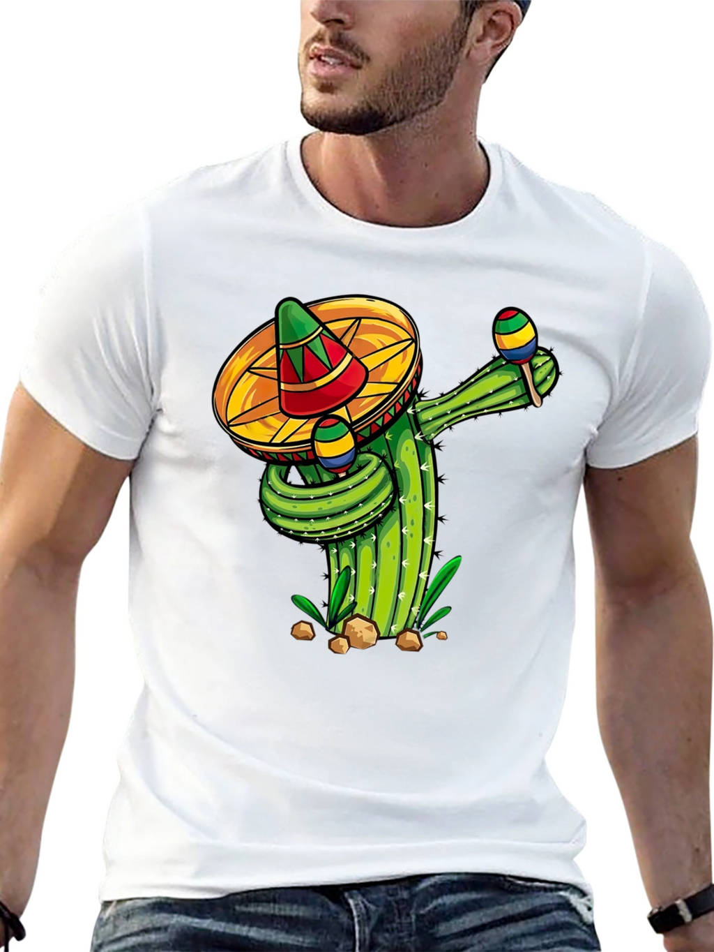 Fiesta Cactus Crew Neck T-Shirt