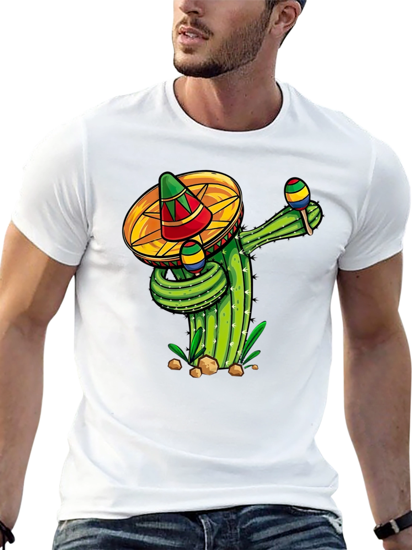 Fiesta Cactus Crew Neck T-Shirt