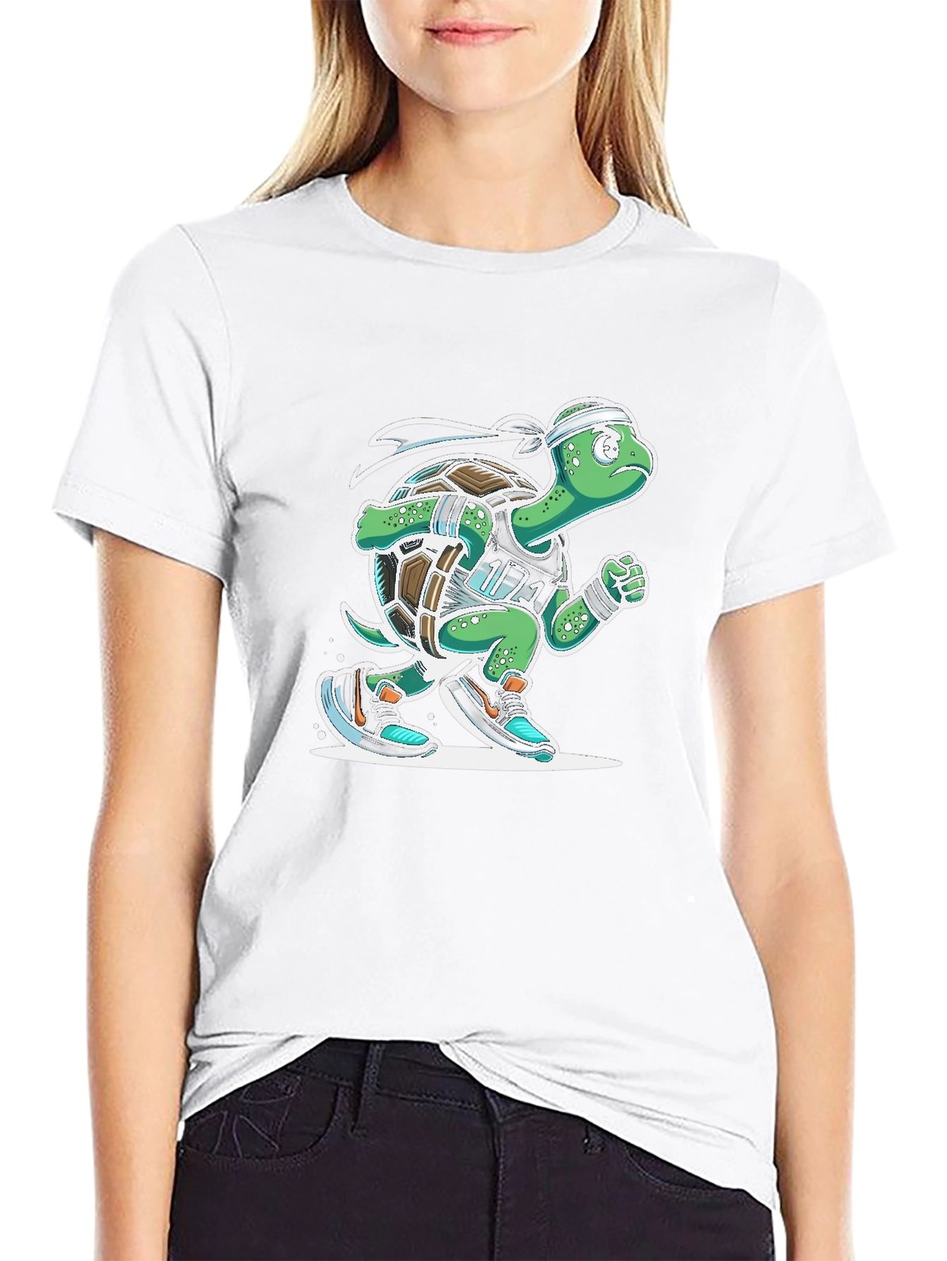Running Turtle Graphic Tee - Black