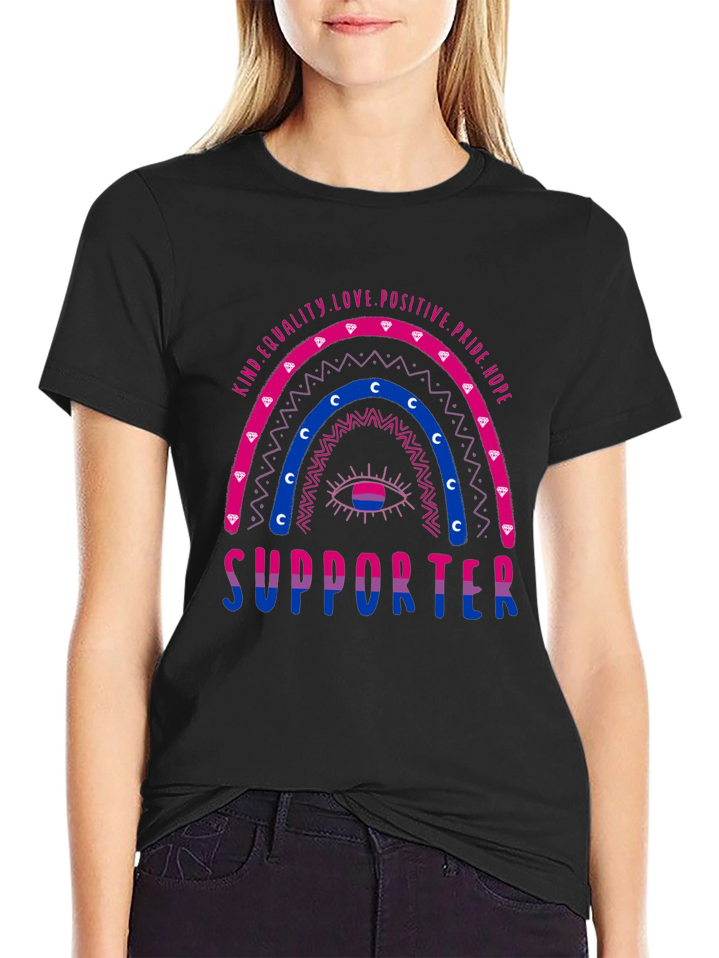 Bisexual Pride Supporter Graphic T-Shirt