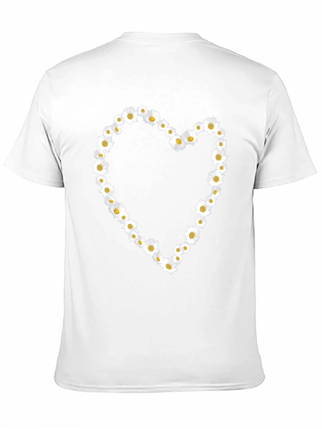 Daisy Heart Black Tee