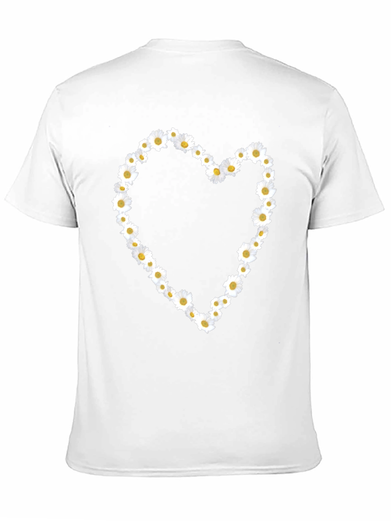 Daisy Heart Black Tee