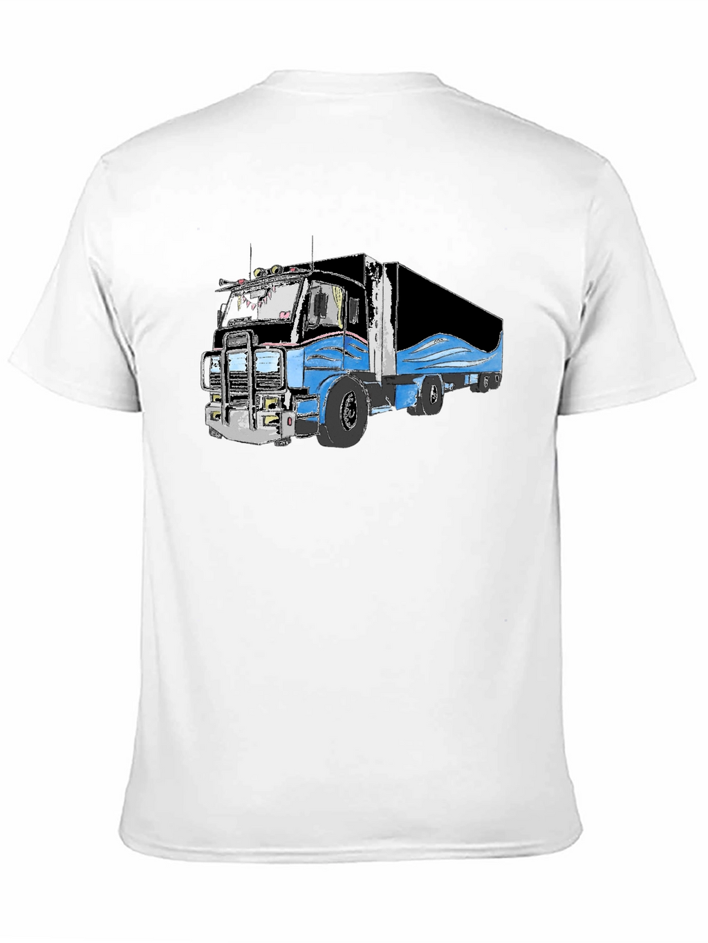 Truck Graphic Black T-Shirt for Men