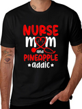 Nurse Mom Pineapple Addict Graphic Tee
