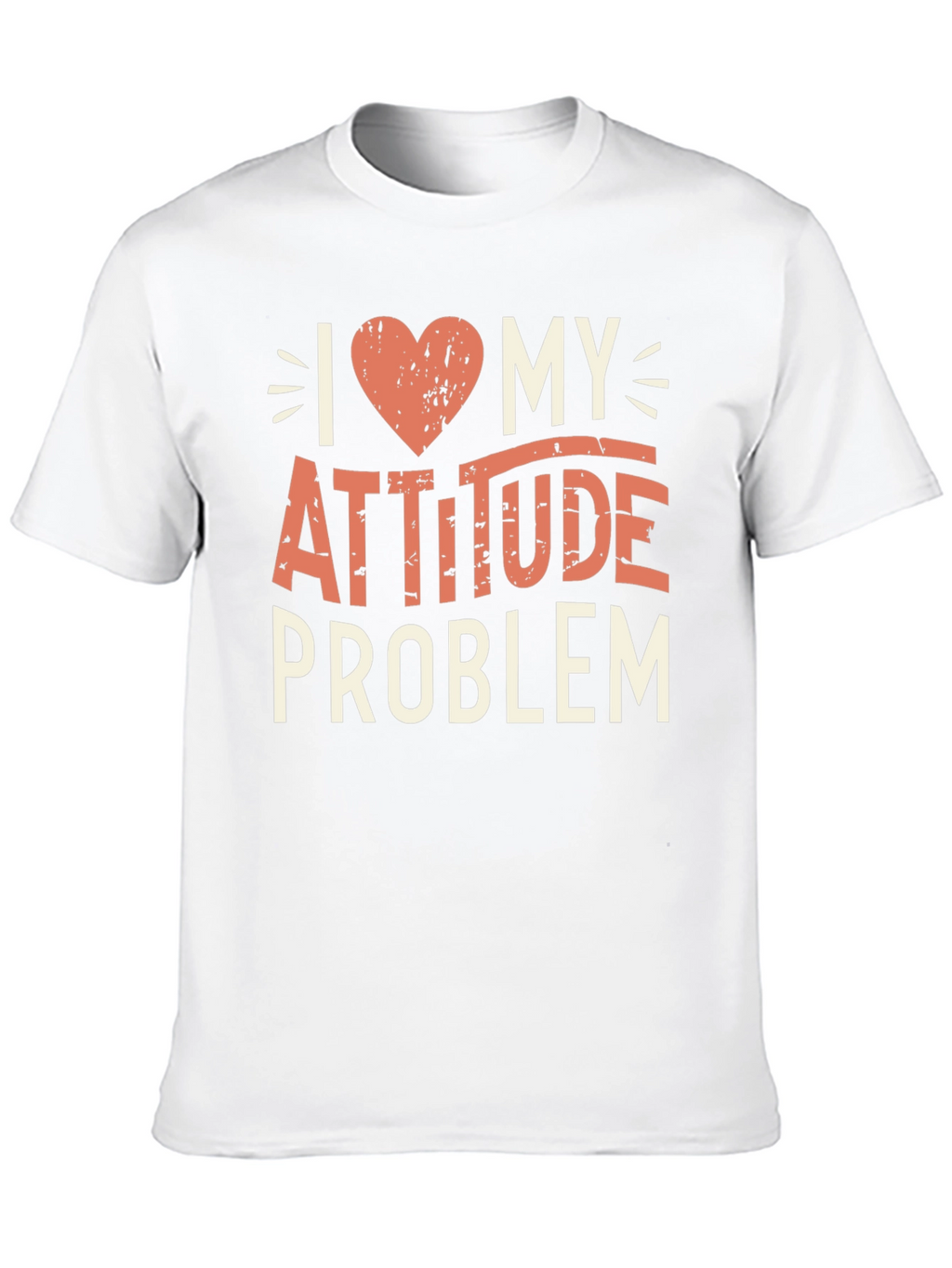 I Heart My Attitude Problem Black Graphic Tee