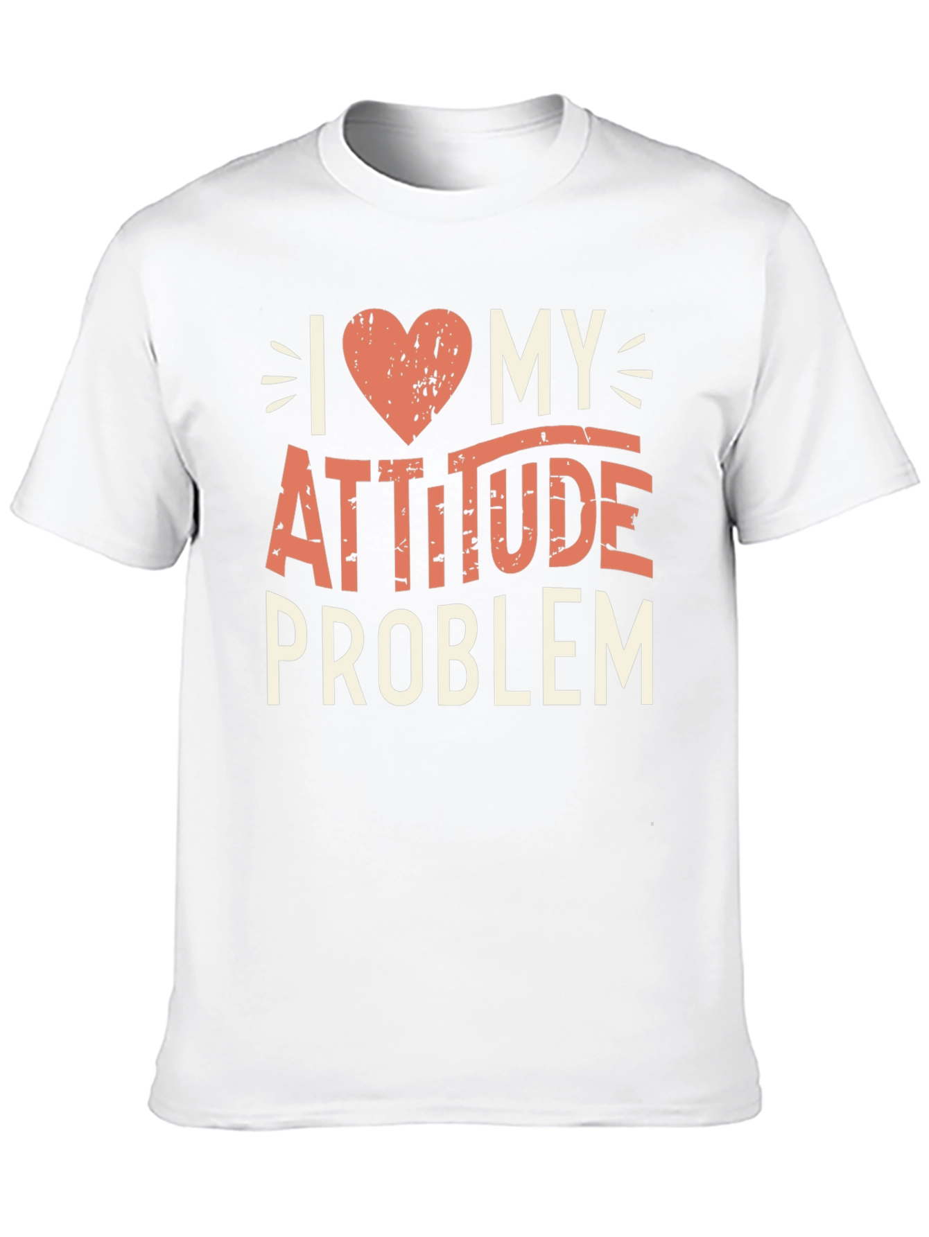 I Heart My Attitude Problem Black Graphic Tee