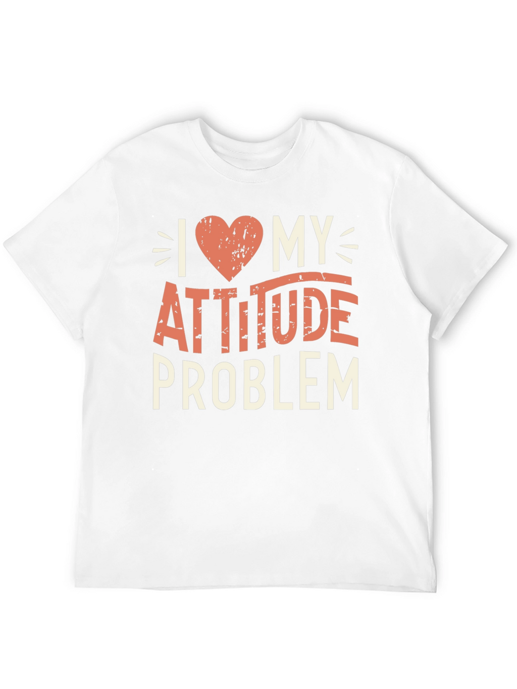 I Heart My Attitude Problem Black Graphic Tee