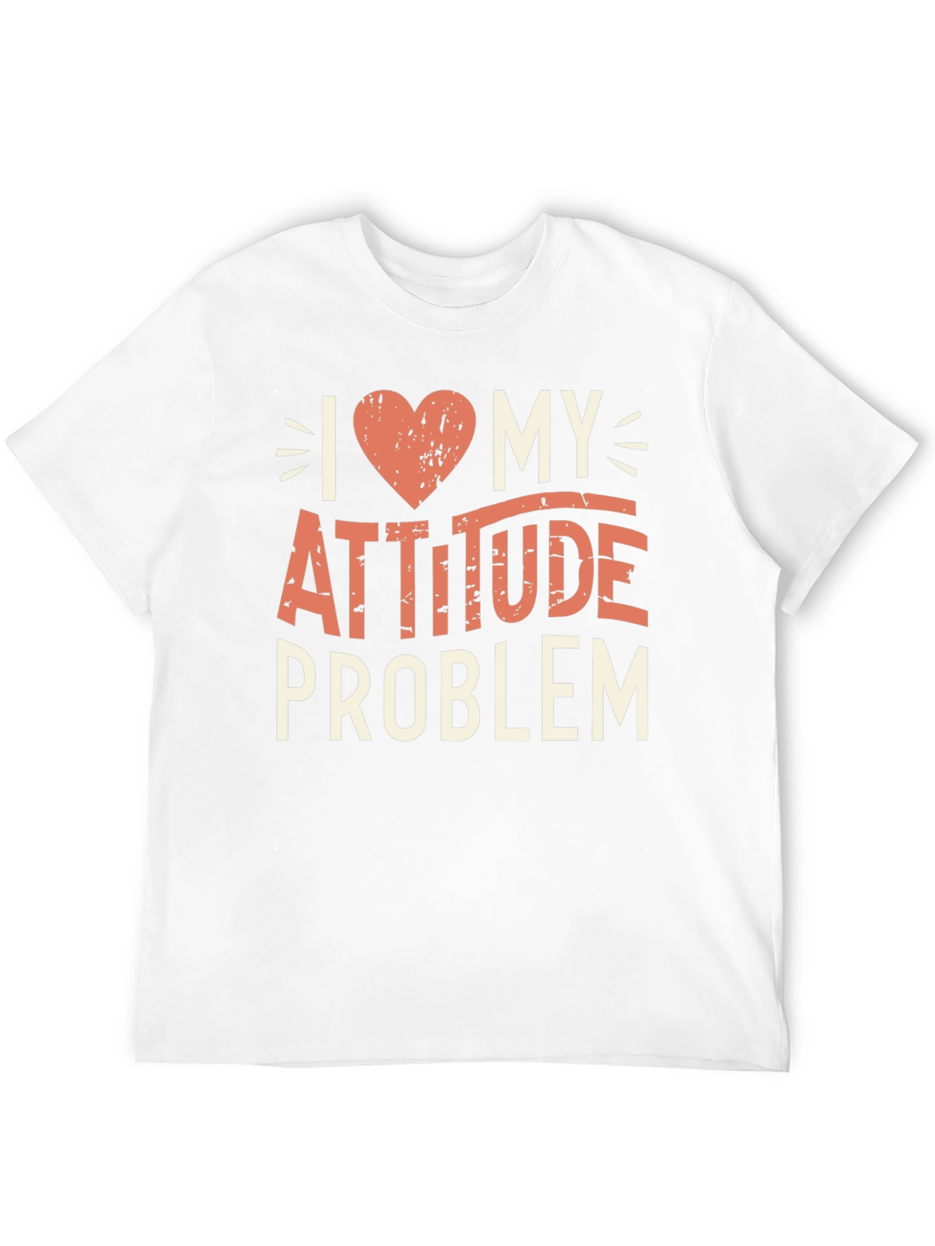 I Heart My Attitude Problem Black Graphic Tee