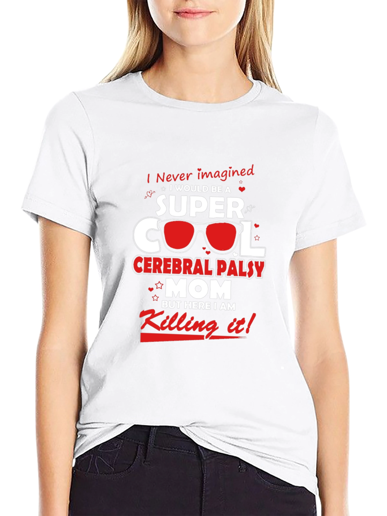 Super Cool Cerebral Palsy Mom Black T-Shirt