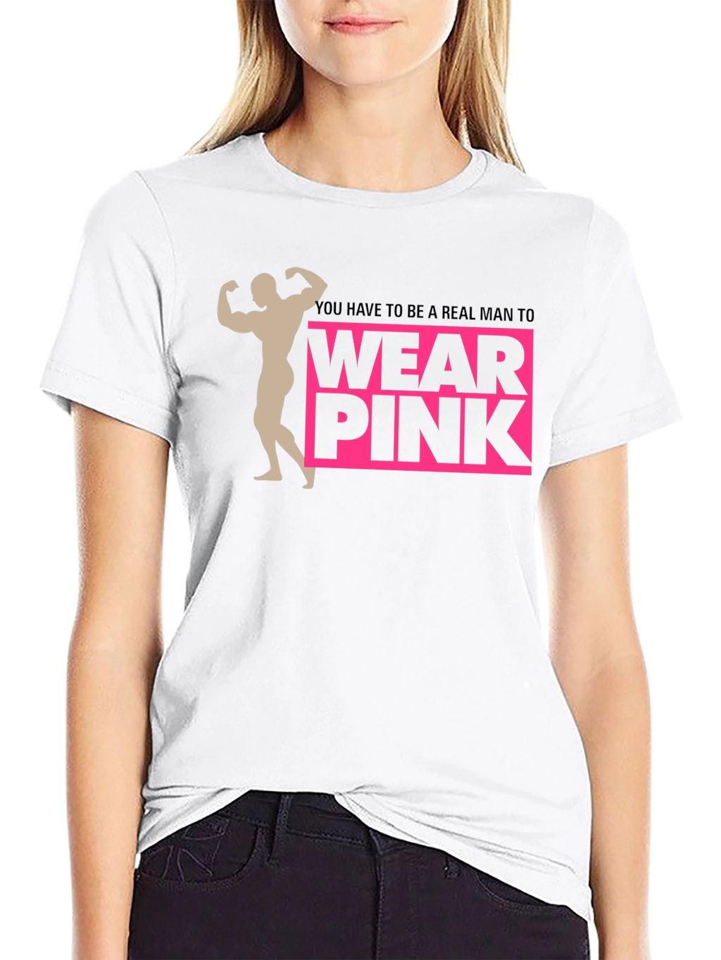 Real Man Wear Pink Graphic Tee