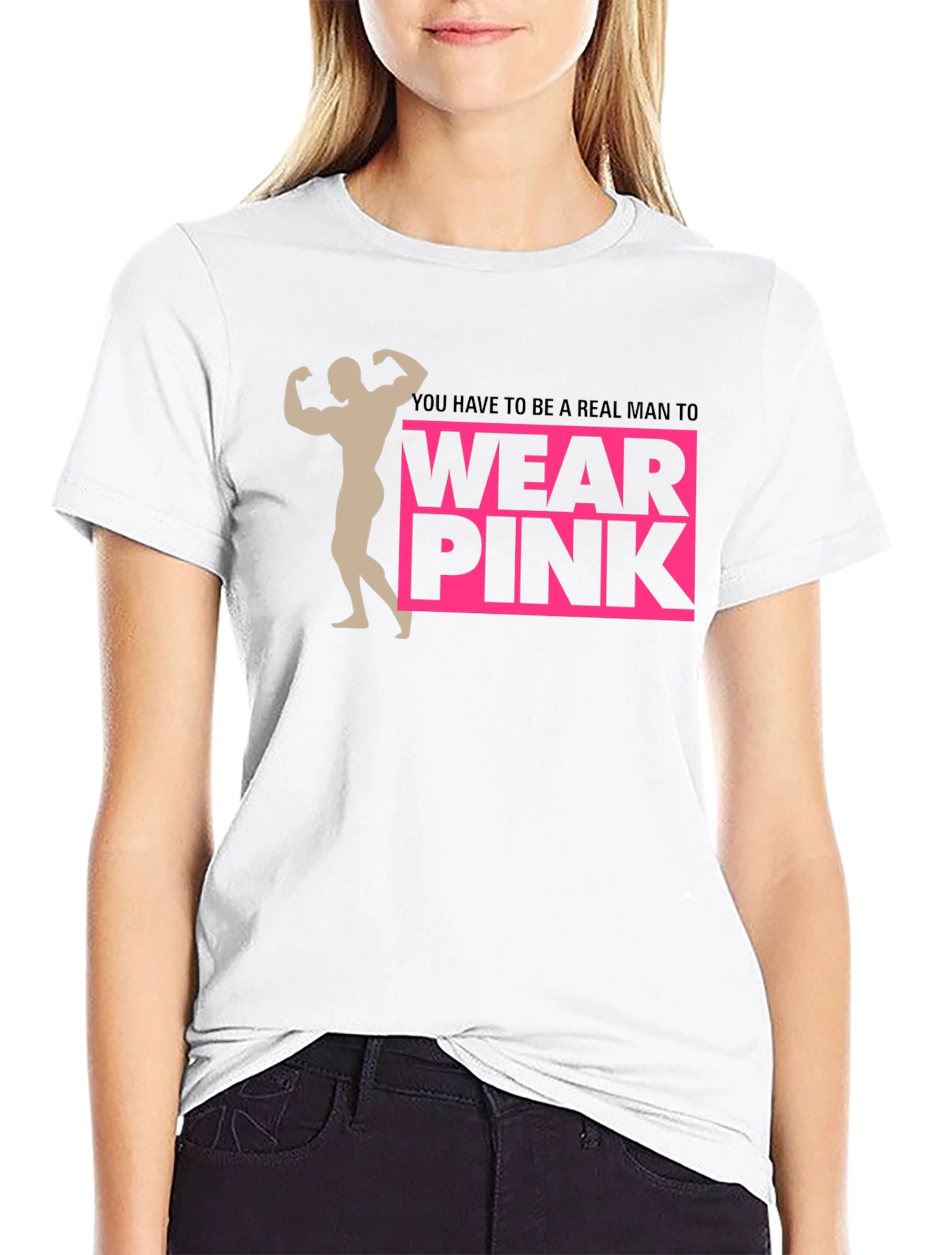 Real Man Wear Pink Graphic Tee