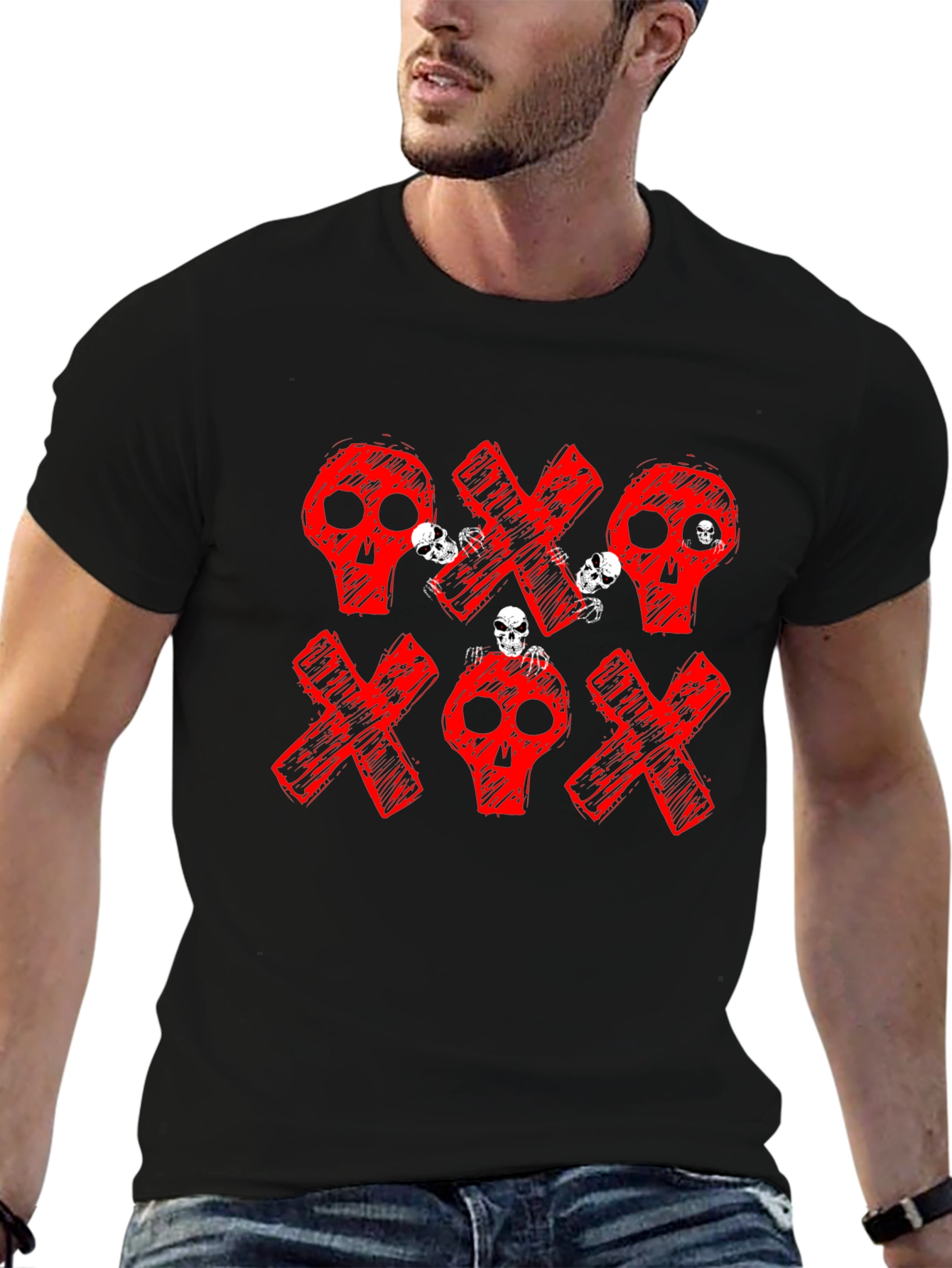 Skull & Crossbones Black Graphic Tee
