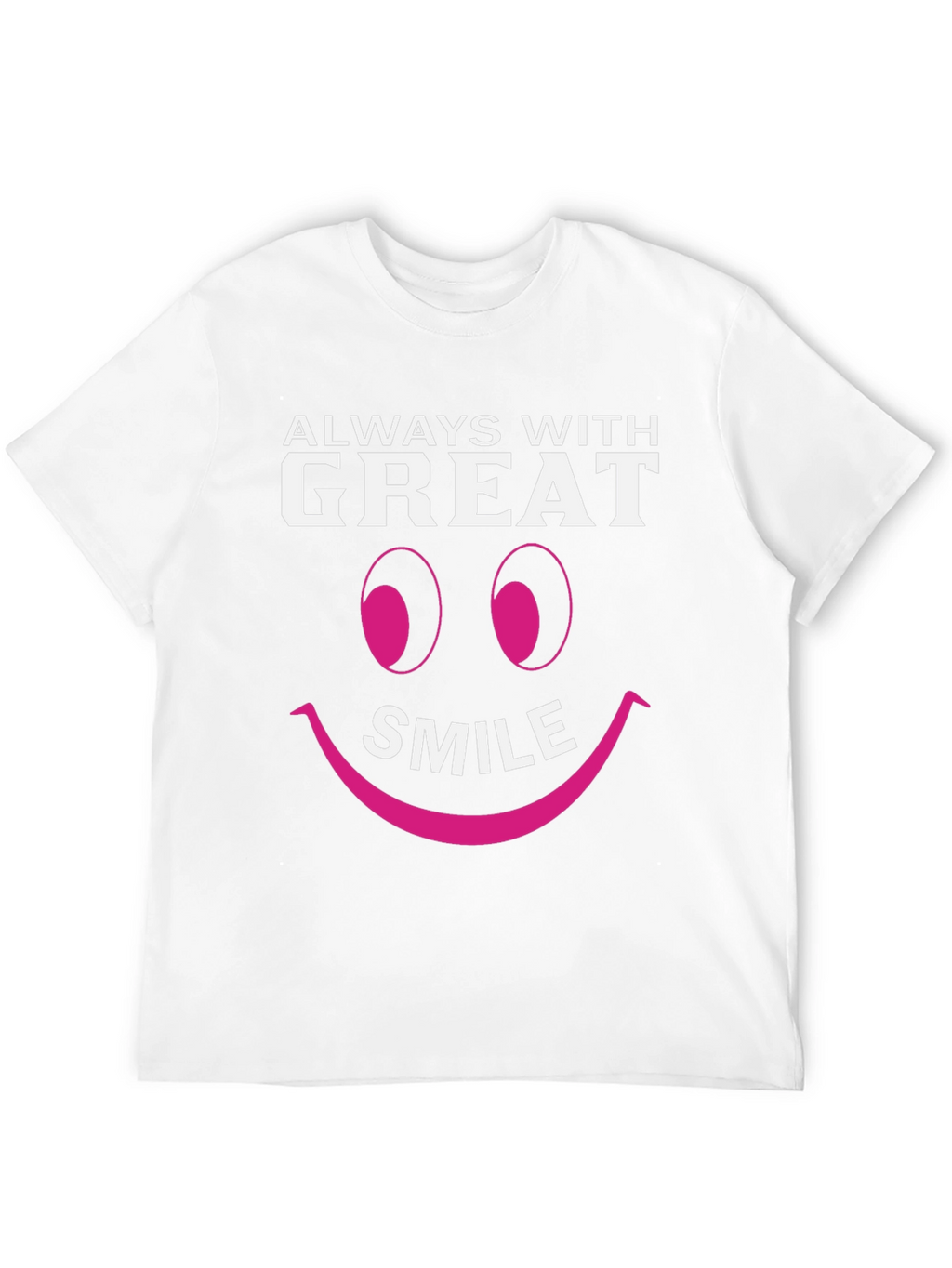 Always With Great Smile T-Shirt Black Cotton Tee
