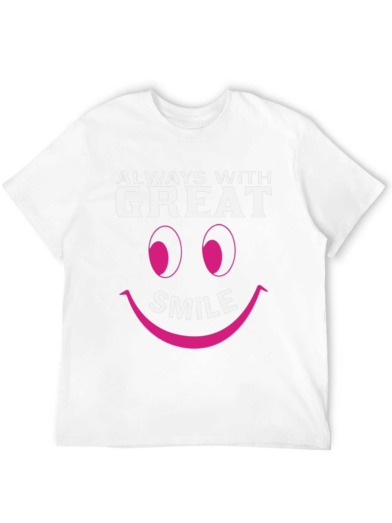 Always With Great Smile T-Shirt Black Cotton Tee
