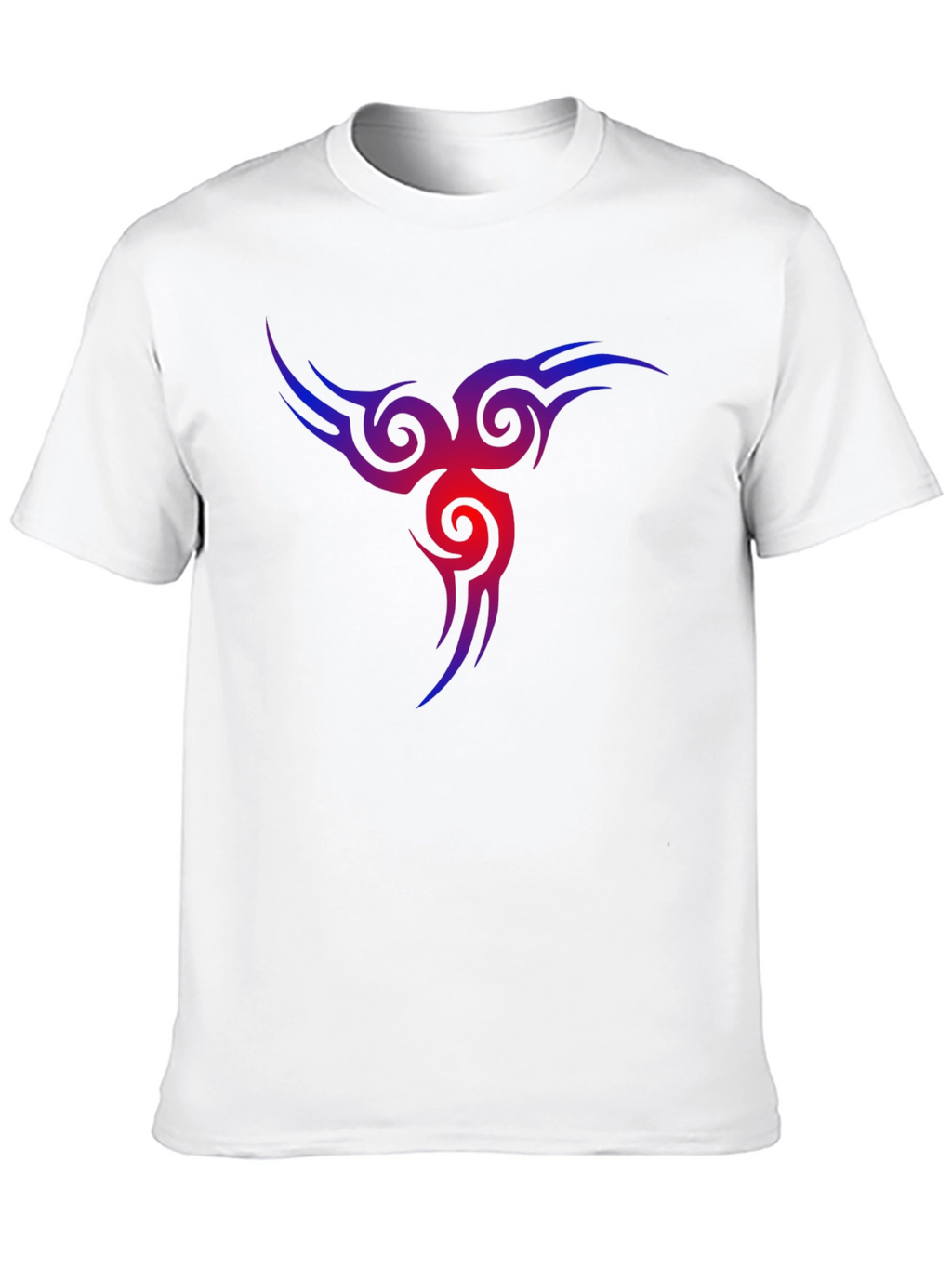Mens Black T-Shirt with Tribal Vortex Design