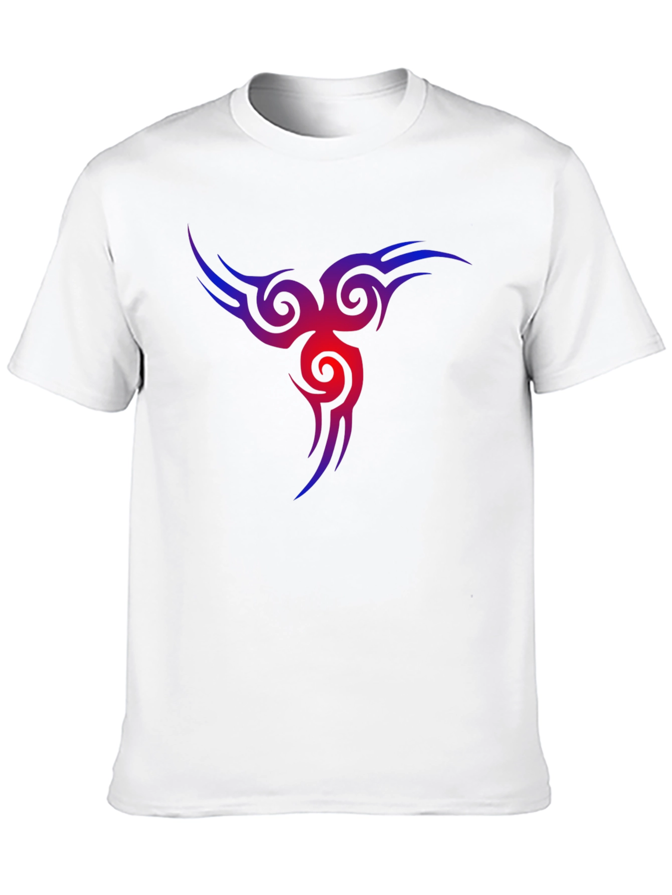 Mens Black T-Shirt with Tribal Vortex Design