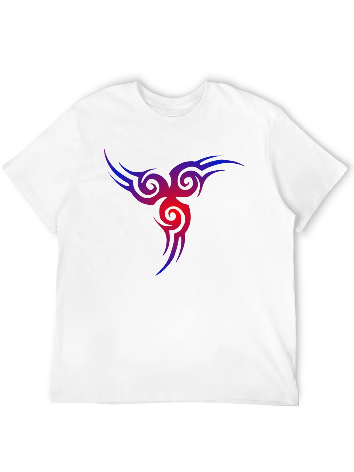 Mens Black T-Shirt with Tribal Vortex Design