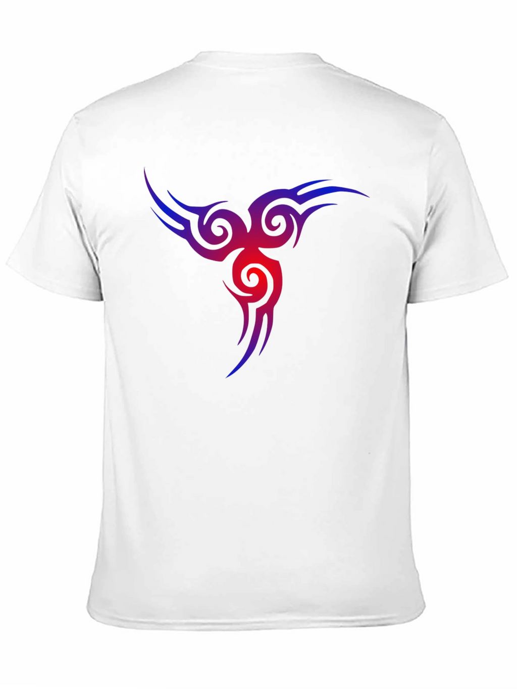 Mens Black T-Shirt with Tribal Vortex Design