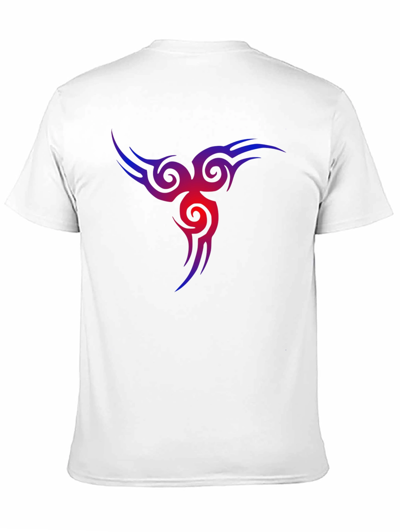 Mens Black T-Shirt with Tribal Vortex Design