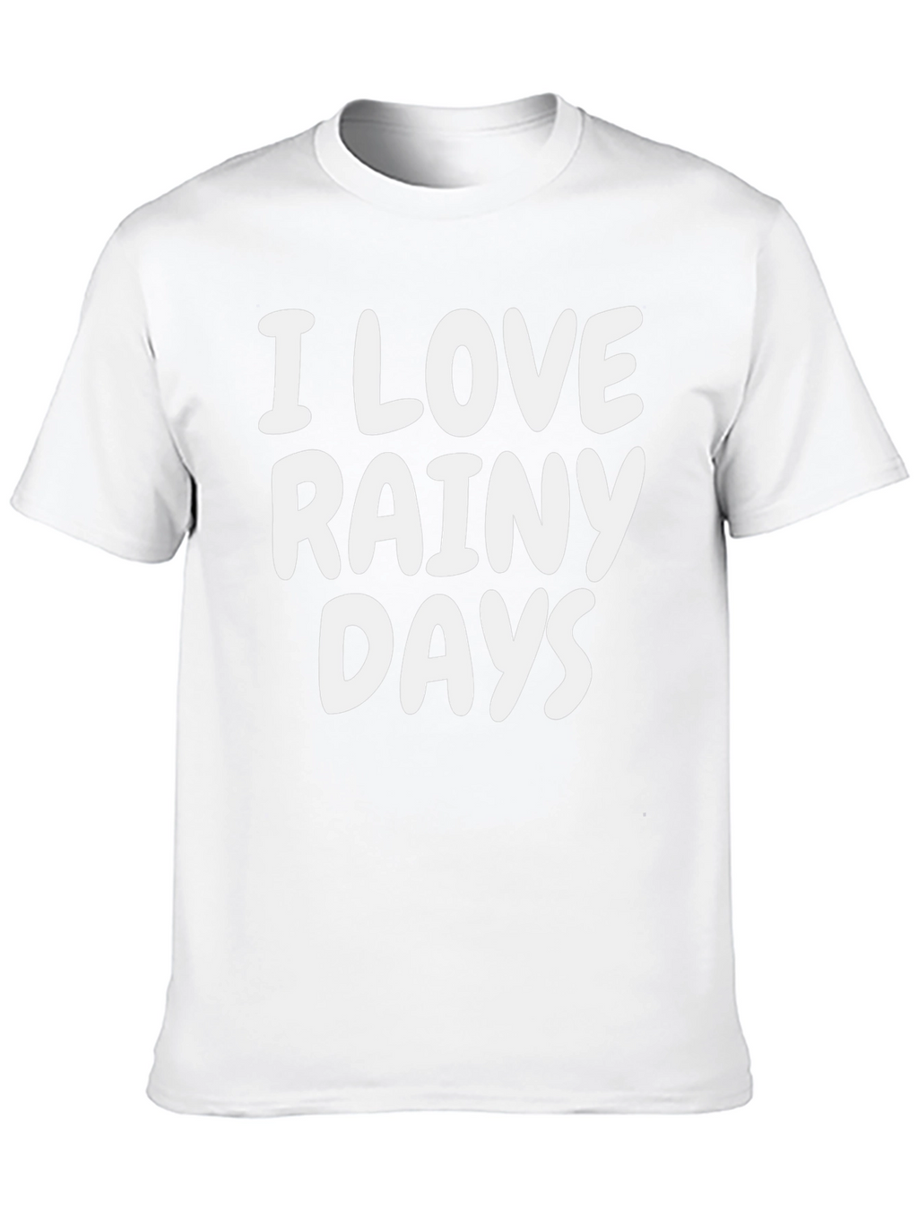 I Love Rainy Days Black T-Shirt