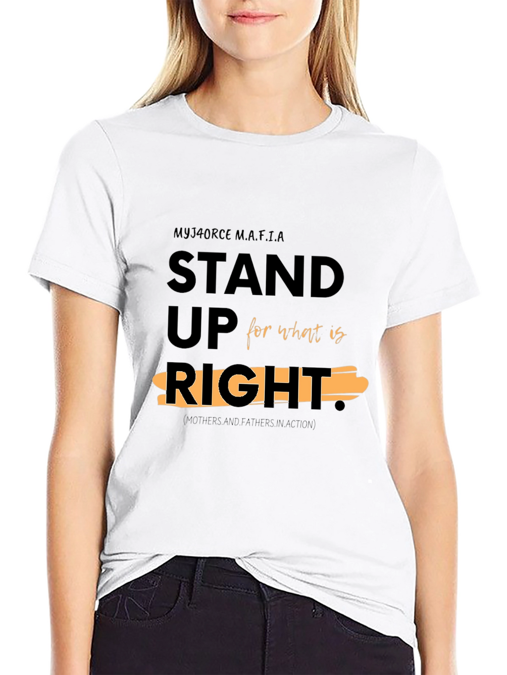 Stand Up For What Is Right Black T-Shirt