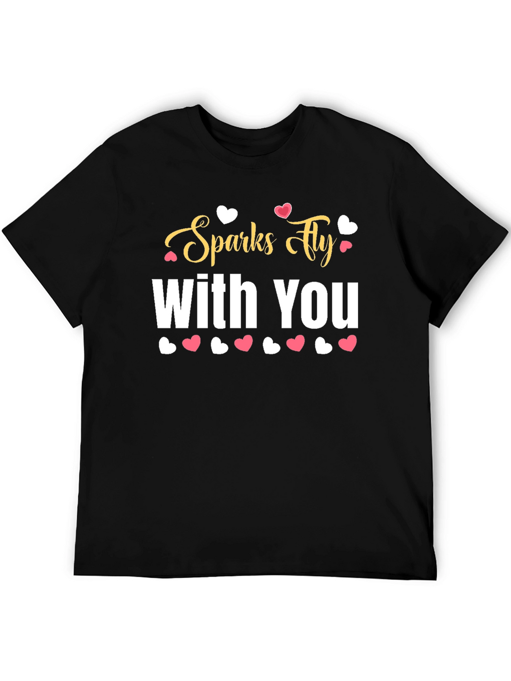 Sparks Fly With You Black Graphic Tee